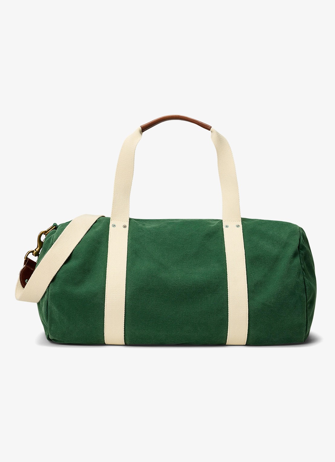 Ralph Lauren Weekendtas met logoborduring - achterkant 5 green cream / groen