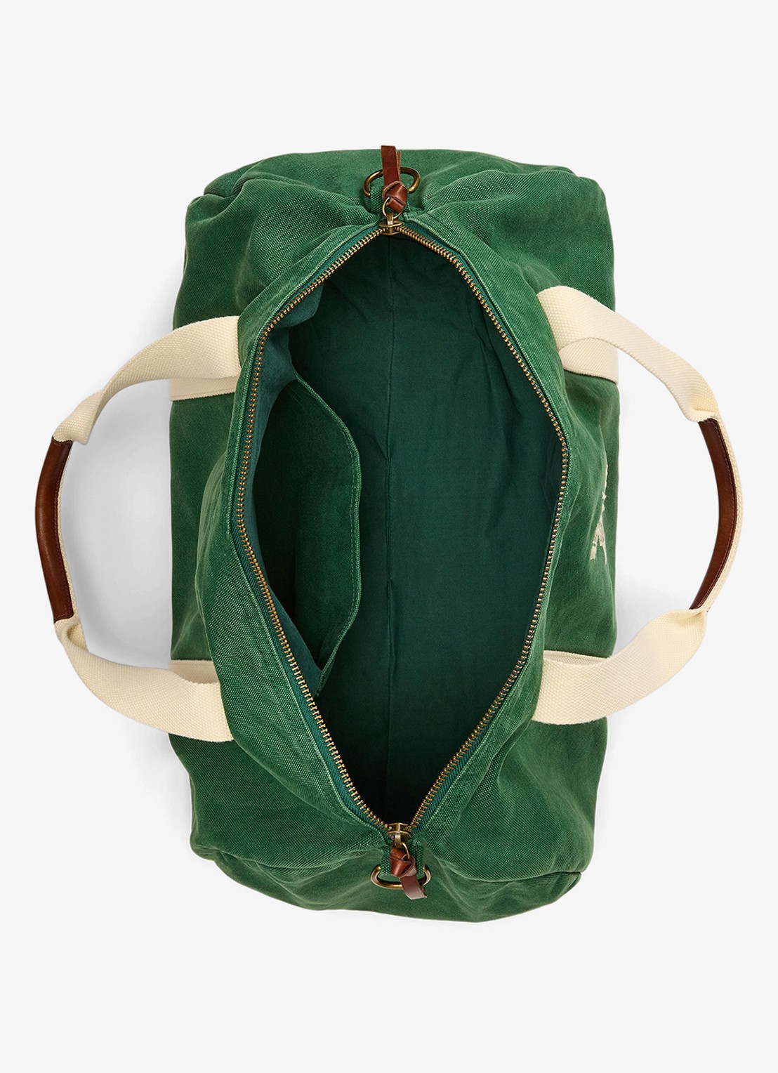 Ralph Lauren Weekendtas met logoborduring - detail 2 green cream / groen
