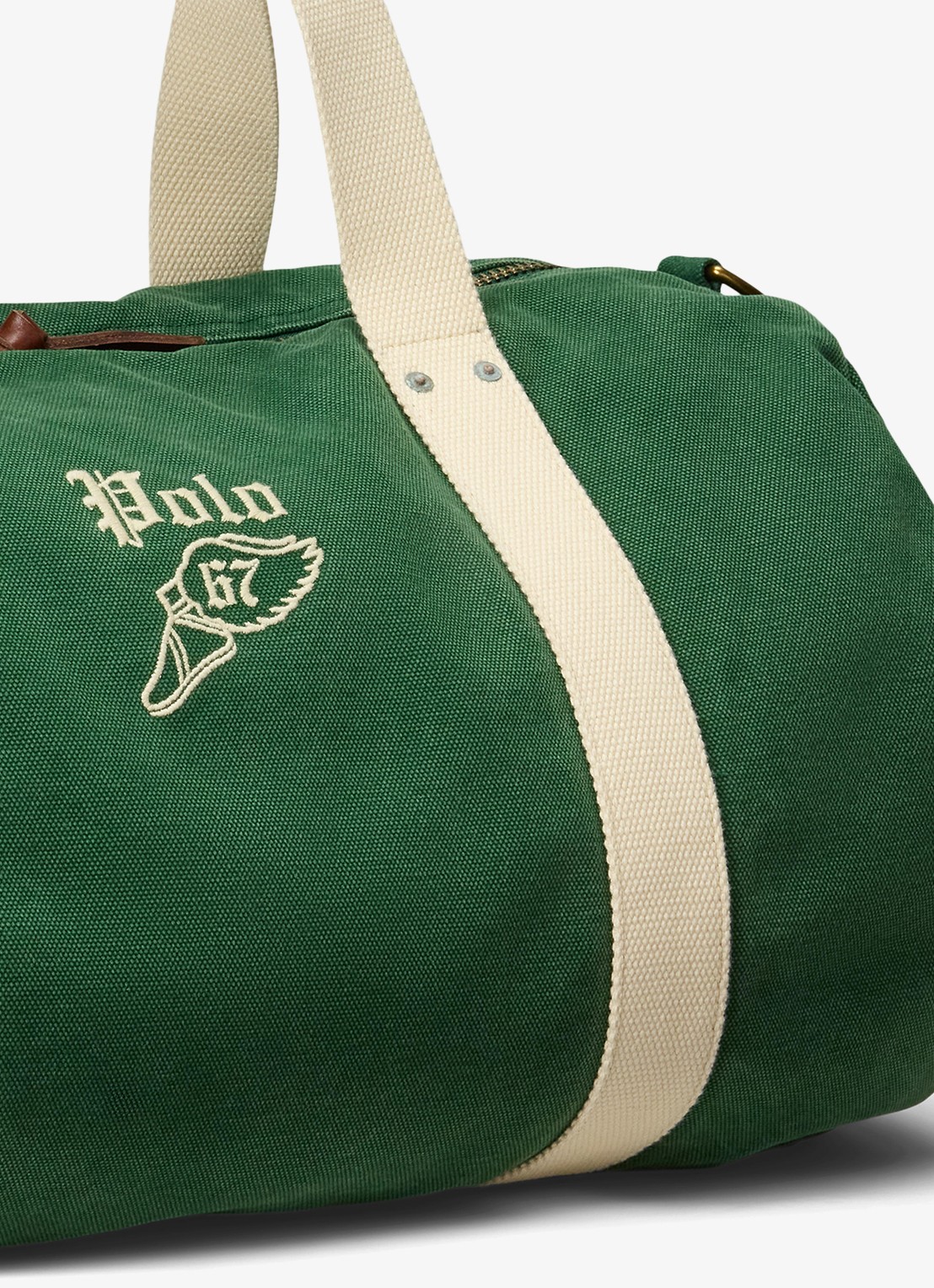 Ralph Lauren Weekendtas met logoborduring - detail 3 green cream / groen