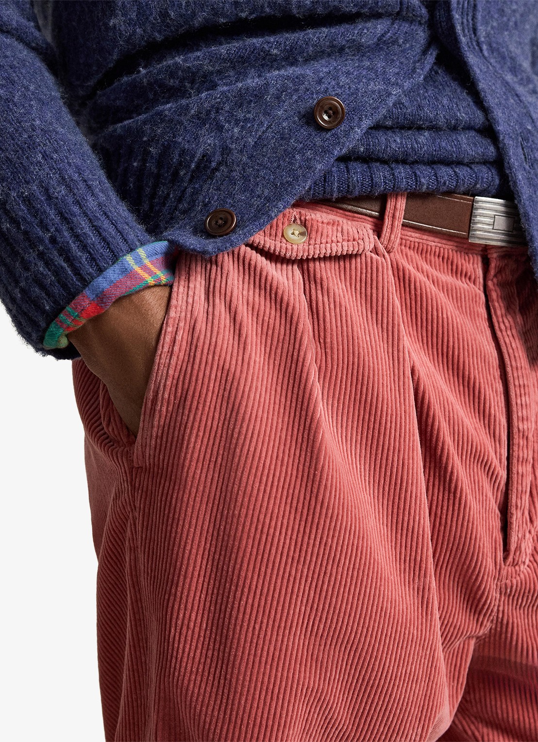 Ralph Lauren Whitman relaxed fit chino van corduroy - detail 4 litchfield rose / roze