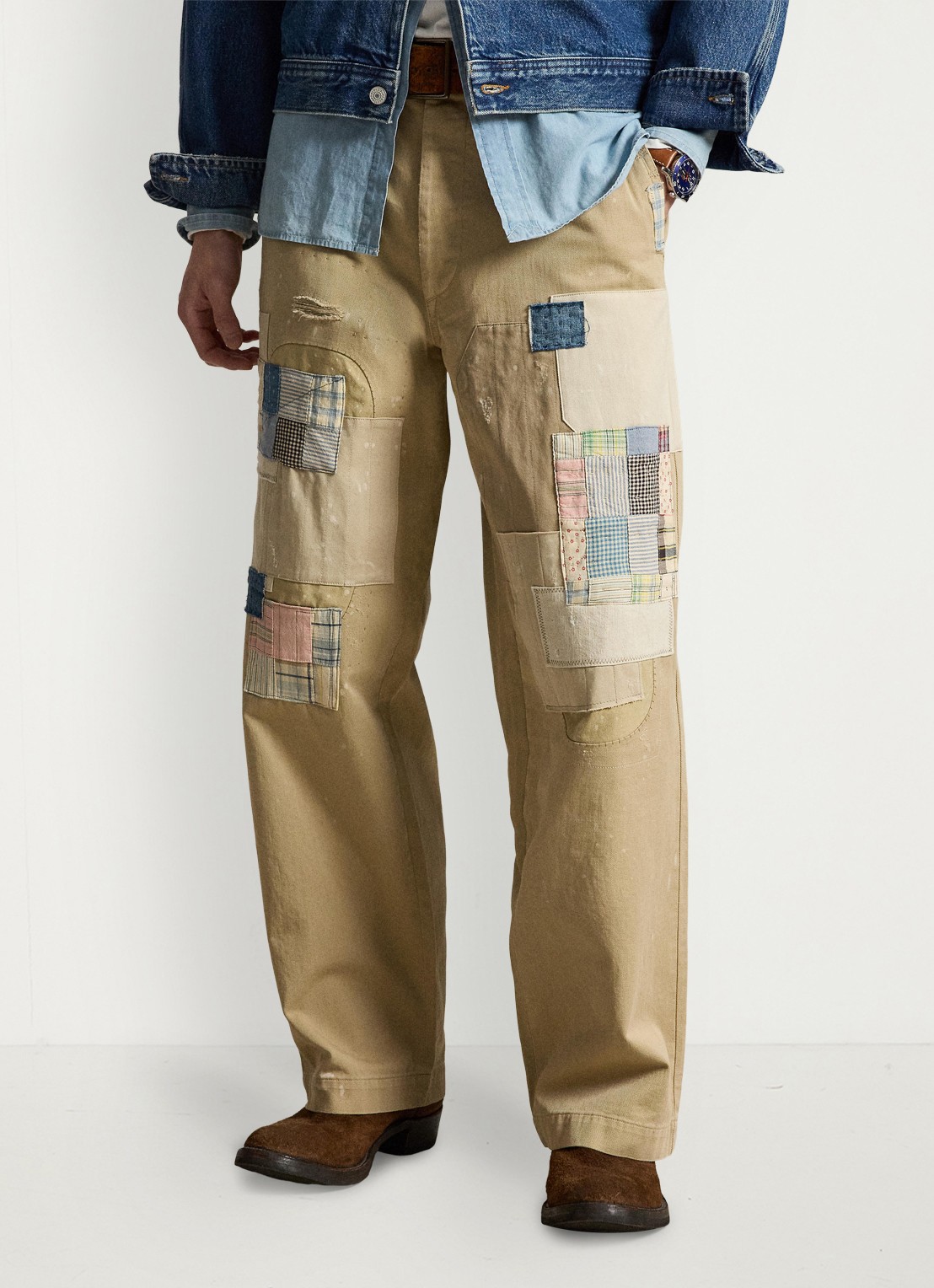 Ralph Lauren Wide fit broek met steekzakken - detail 4 classic tan / camel