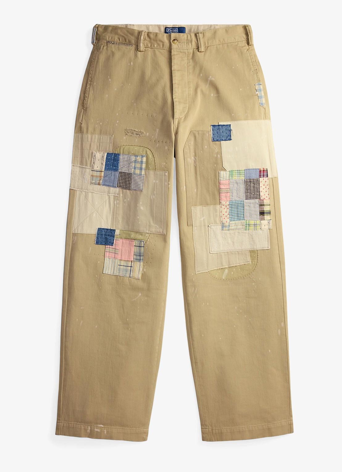 Ralph Lauren Wide fit broek met steekzakken - voorkant 2 classic tan / camel