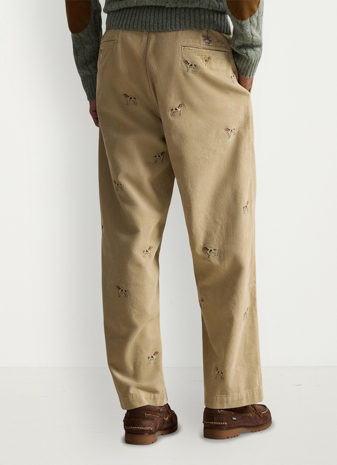 Ralph Lauren Wide fit chino van corduroy - achterkant paddock tan / beige