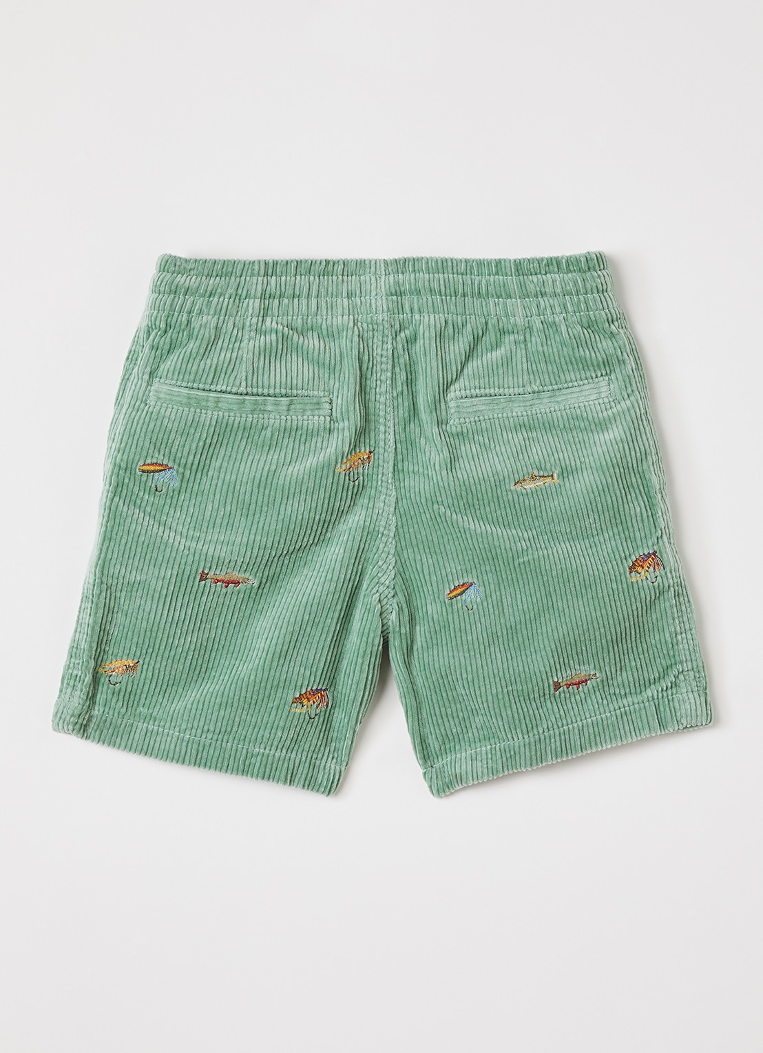 Ralph Lauren Wide fit korte broek met logoborduring - voorkant 3 zeegroen