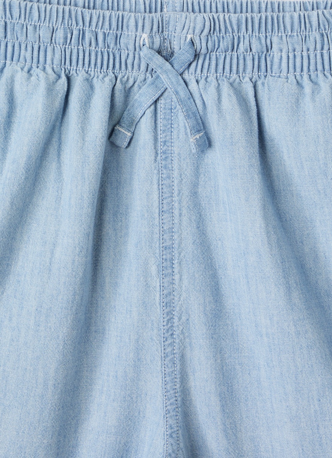 Ralph Lauren Wide fit korte broek met logoborduring - detail 3 staalblauw