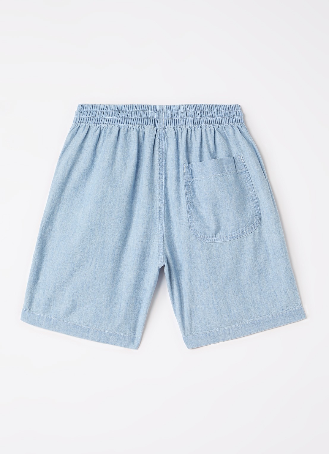 Ralph Lauren Wide fit korte broek met logoborduring - voorkant 2 staalblauw