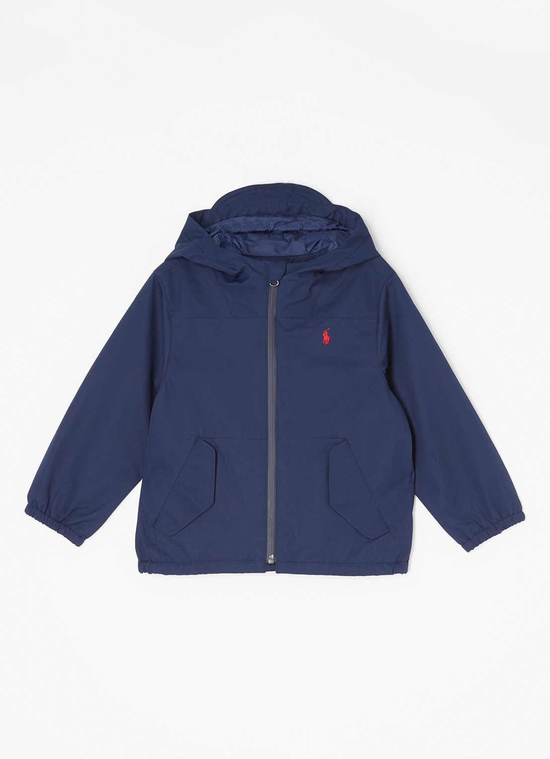 Ralph Lauren Windbreaker met logoborduring - voorkant donkerblauw