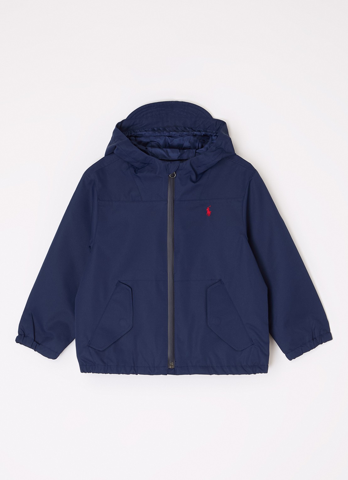 Ralph Lauren Windbreaker met logoborduring - voorkant royalblauw