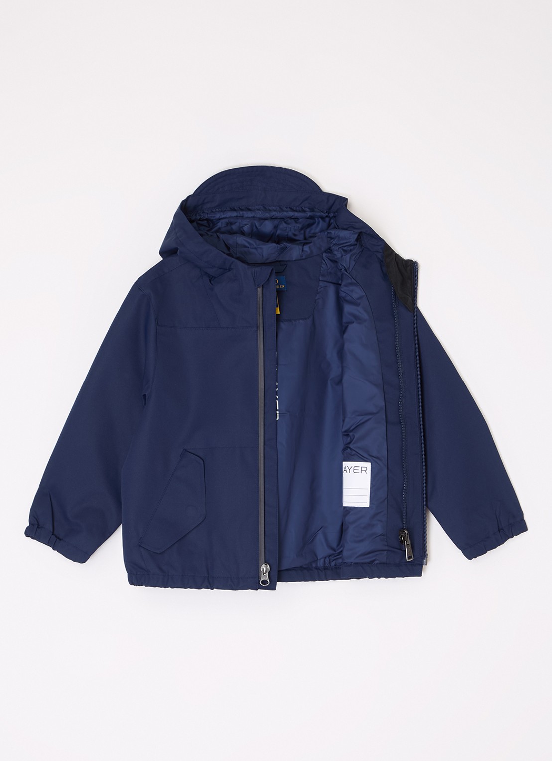 Ralph Lauren Windbreaker met logoborduring - voorkant 2 royalblauw
