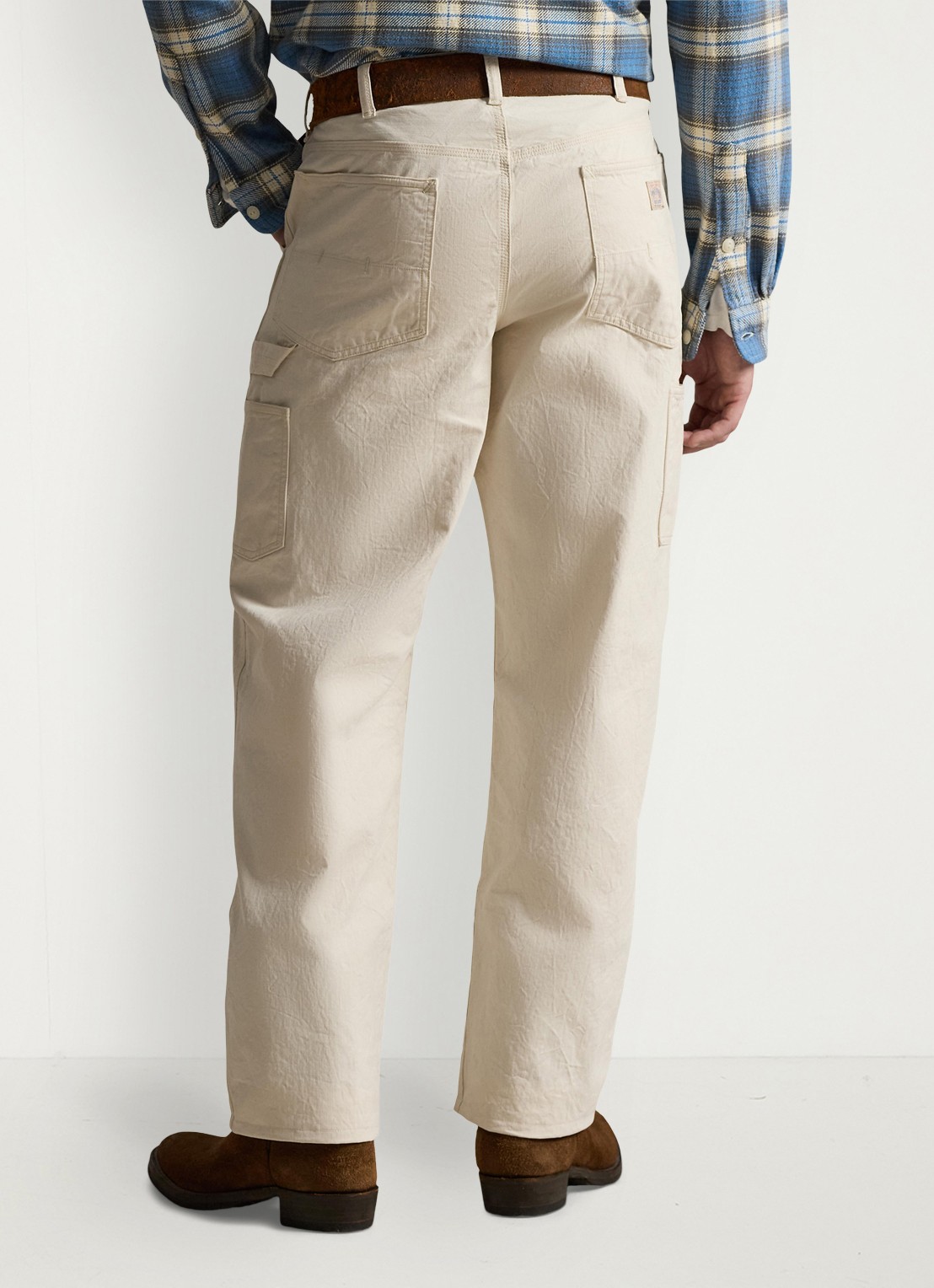 Ralph Lauren Windham straight fit cargobroek met steekzakken - achterkant 3 millstone / beige