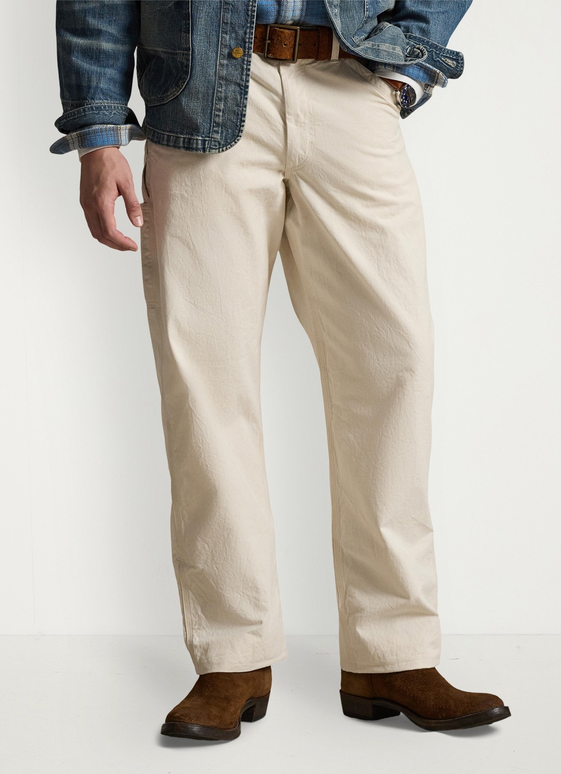 Ralph Lauren Windham straight fit cargobroek met steekzakken - detail 4 millstone / beige