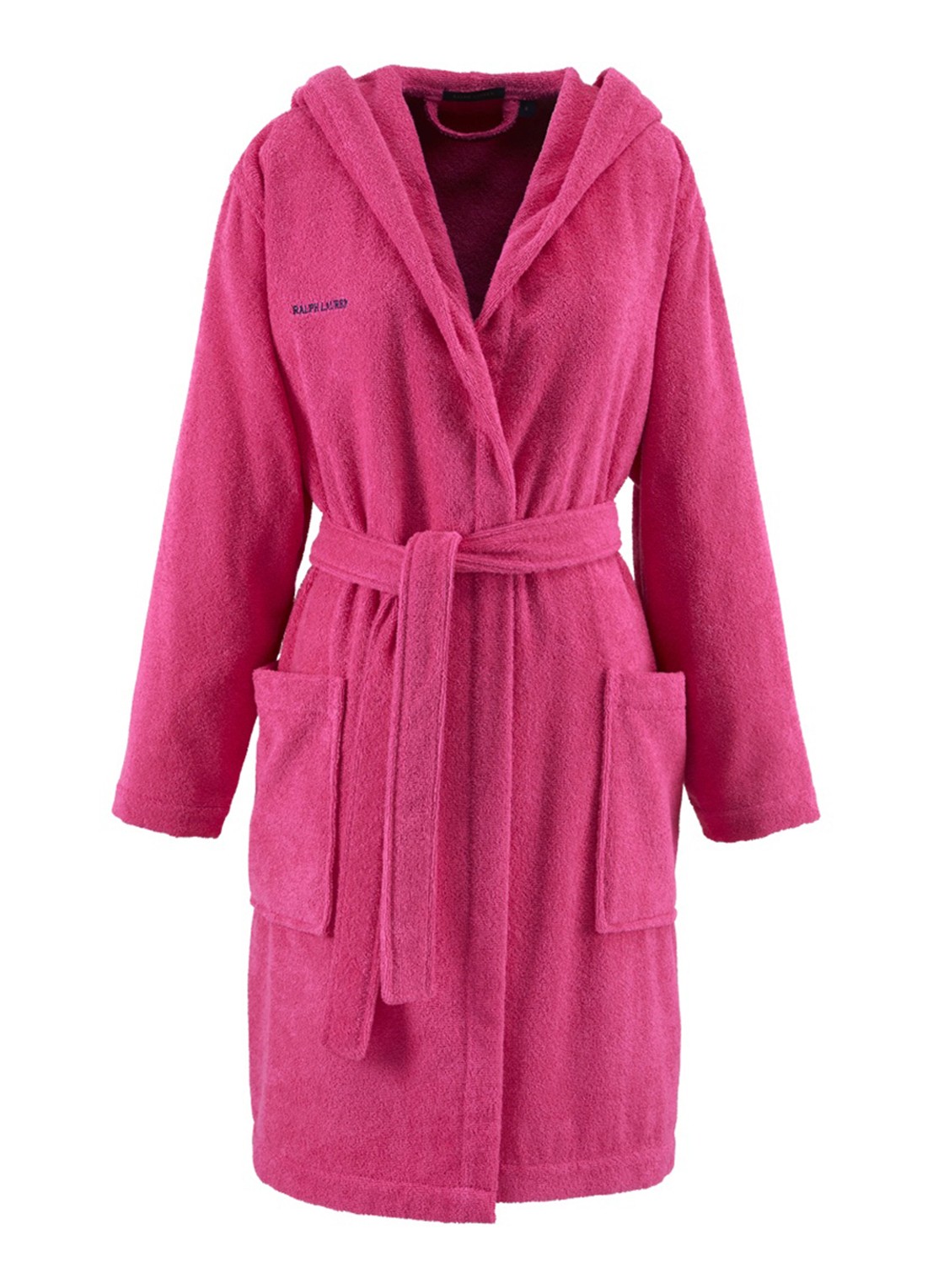 Ralph Lauren Zoe badjas met logoborduring - voorkant 2 fuchsia