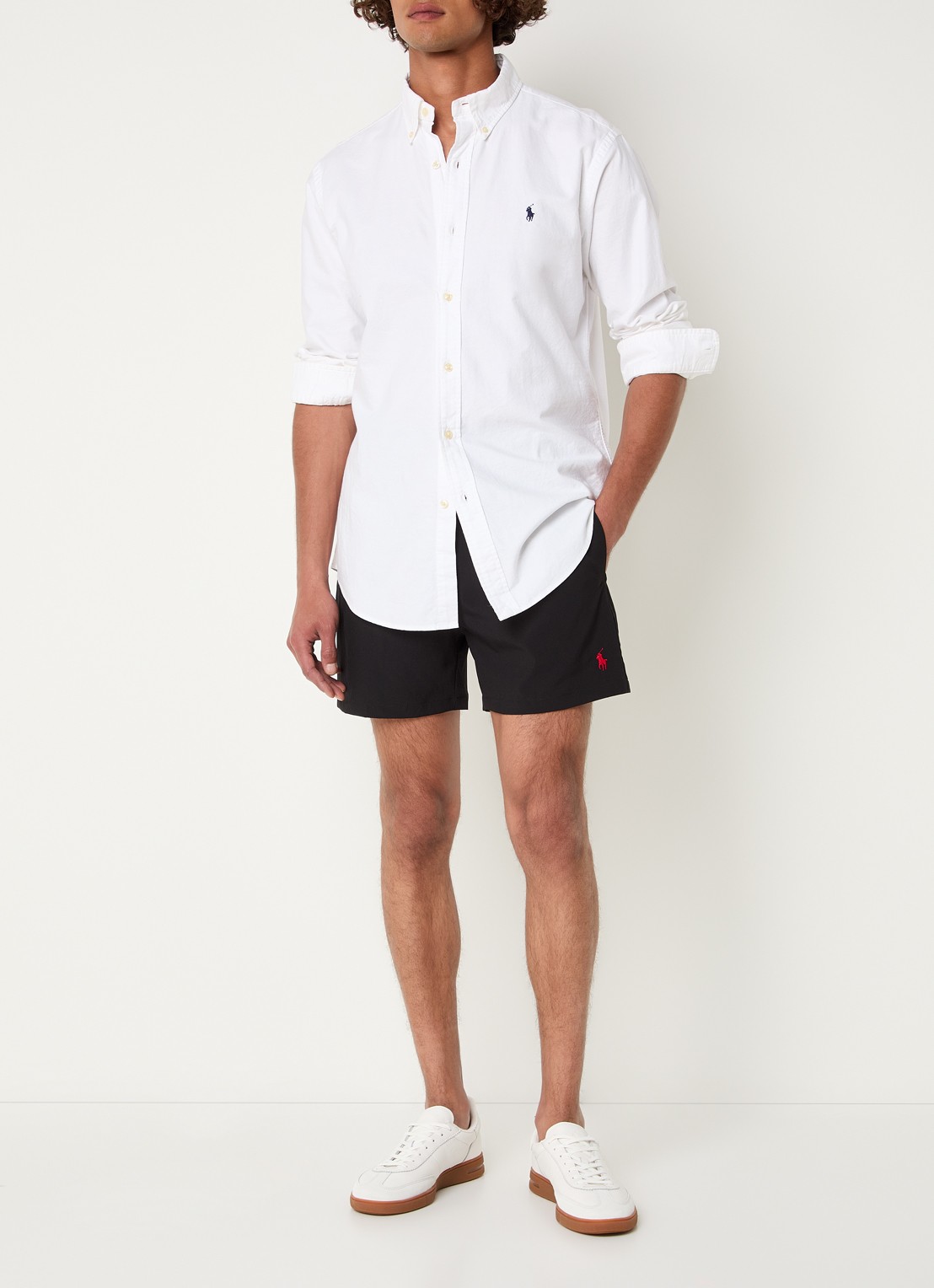 Ralph Lauren Zwemshorts met logo  - voorkant 3 zwart