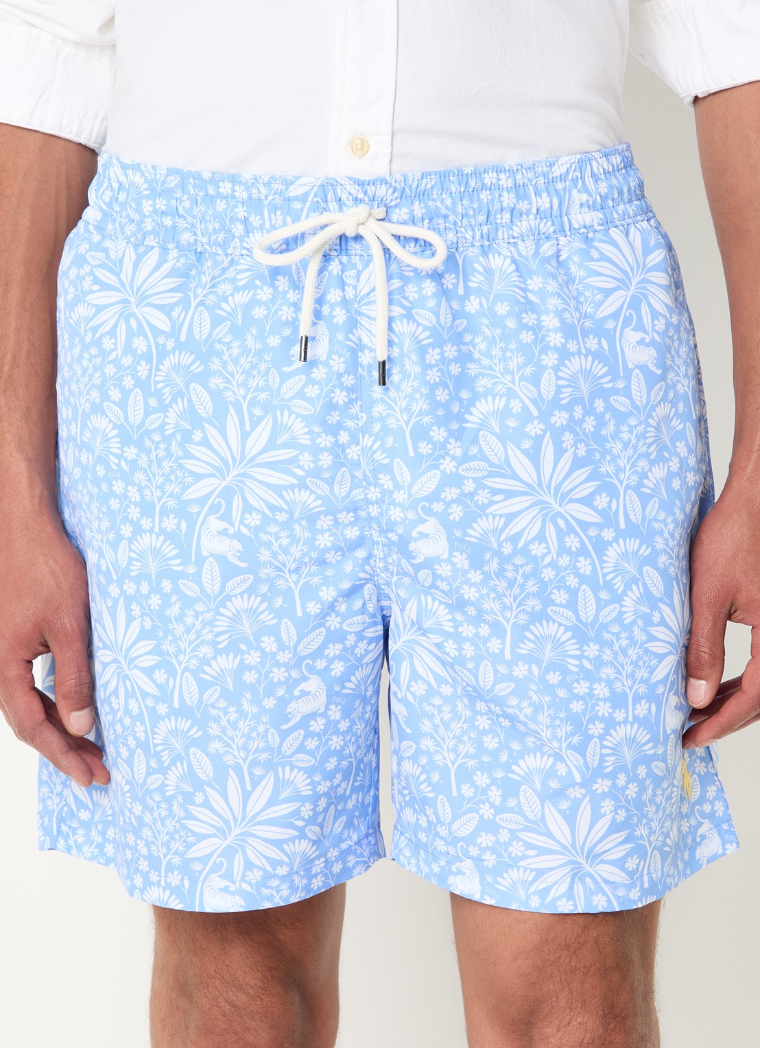 Ralph Lauren Zwemshorts met logo  - detail blauwgrijs