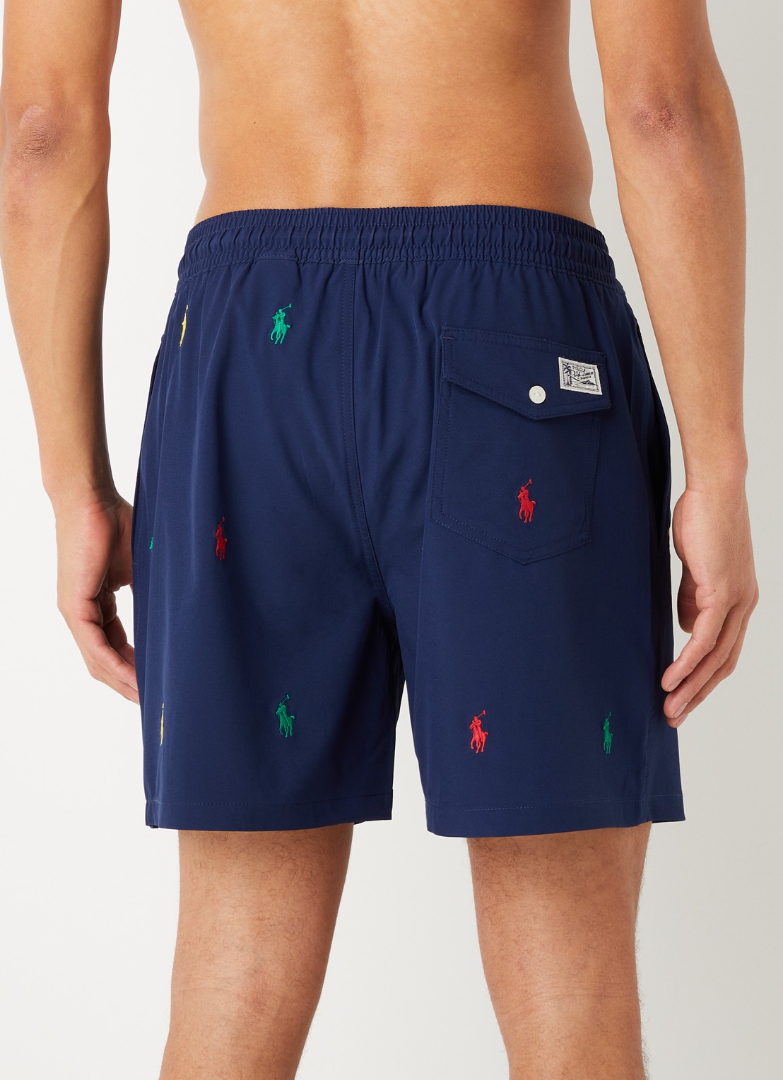 Ralph Lauren Zwemshorts met logoborduring - achterkant 3 donkerblauw
