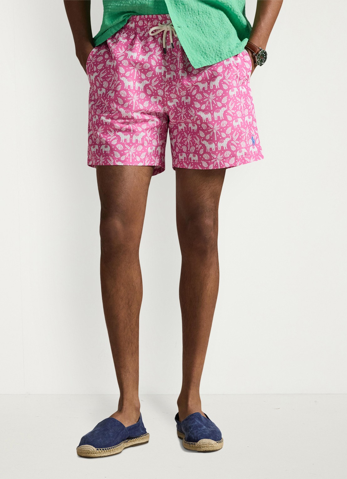Ralph Lauren Zwemshorts met print - detail 2 pink elephant palms-zym1