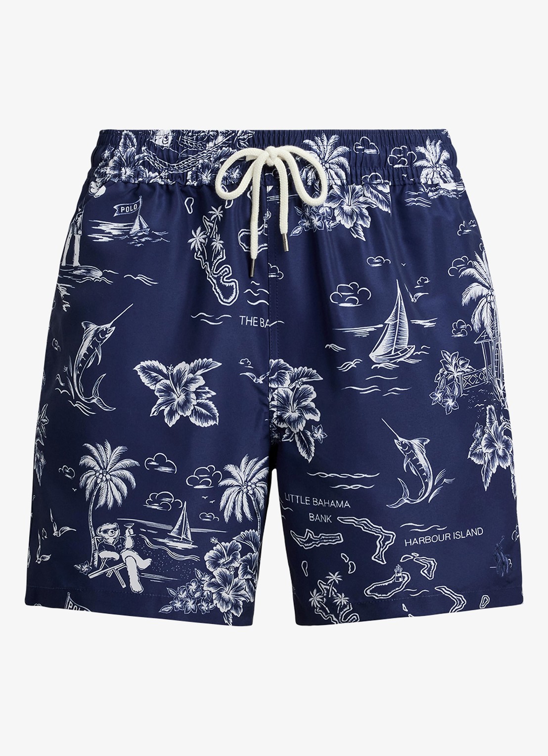 Ralph Lauren Zwemshorts met print - voorkant 2 harbor island bear / donkerblauw