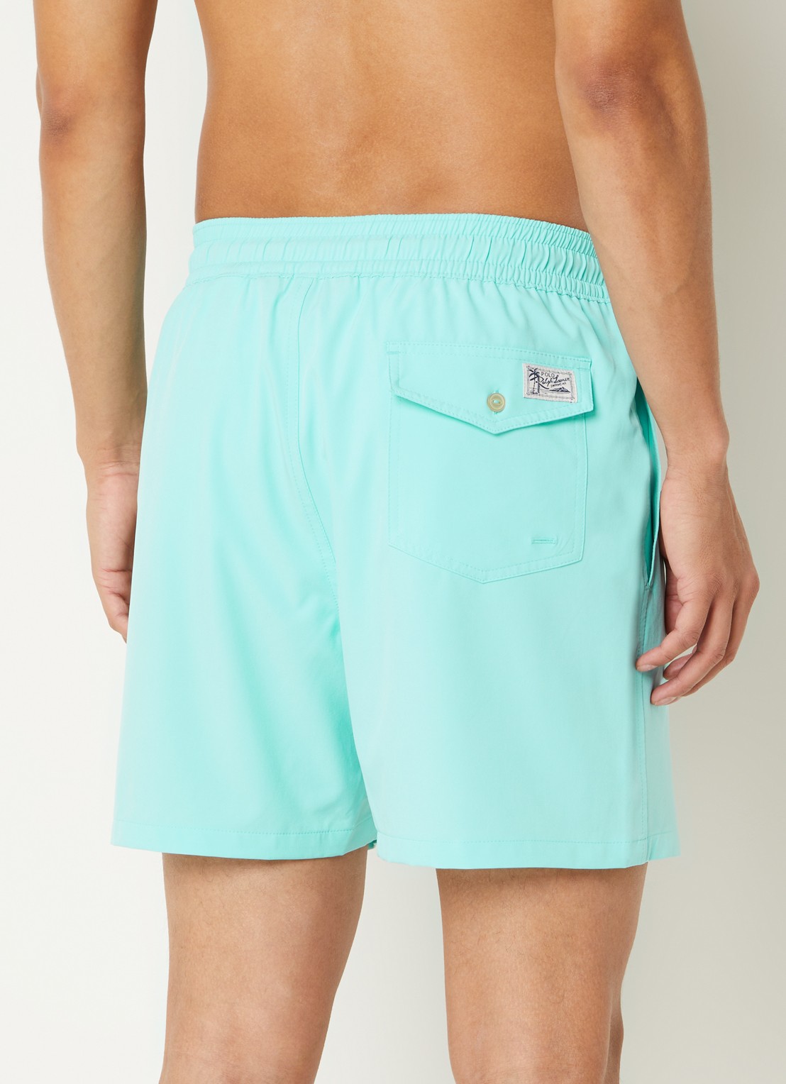 Ralph Lauren Zwemshorts met steekzakken en logo  - achterkant 2 mint