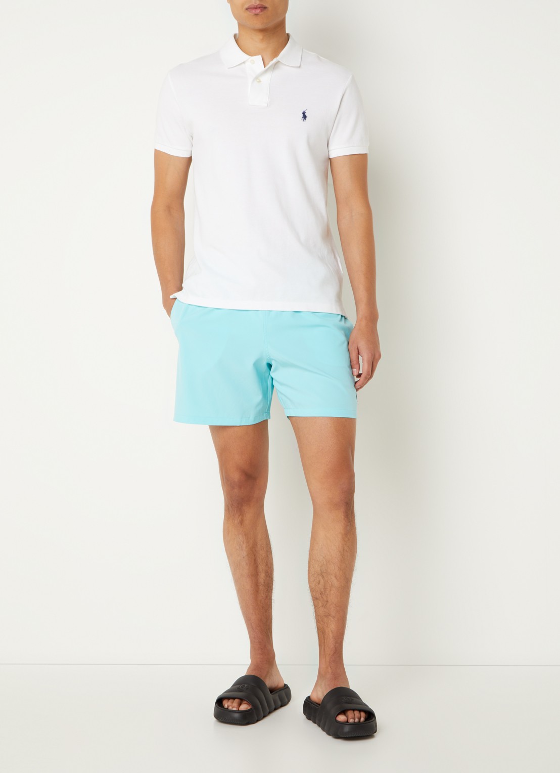 Ralph Lauren Zwemshorts met steekzakken en logo  - voorkant 4 mint