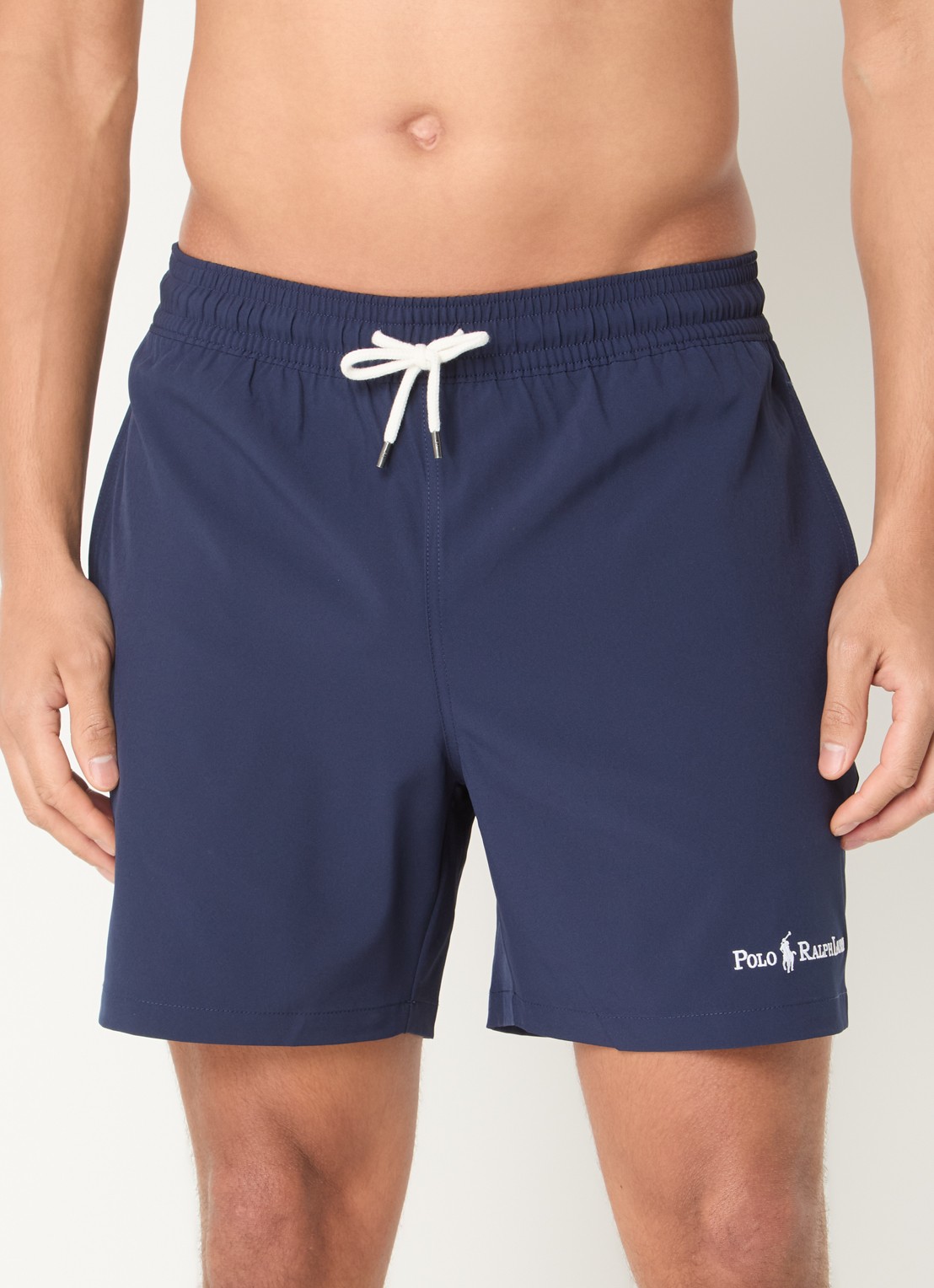 Ralph Lauren Zwemshorts met steekzakken en logo - detail 4 donkerblauw