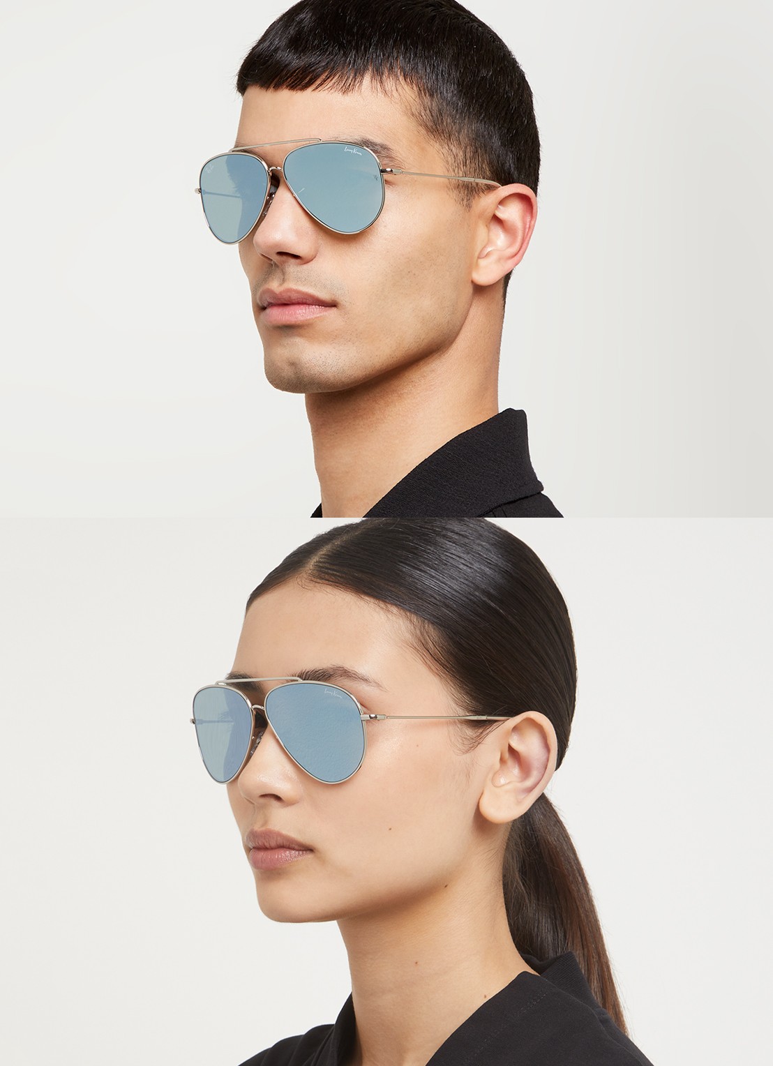 Ray-Ban Aviator Reverse zonnebril RBR0101S - voorkant 5 zilver