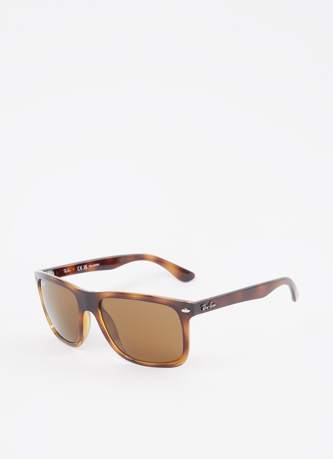 Ray-Ban Boyfriend Two zonnebril gepolariseerd RB4547 - voorkant donkerbruin