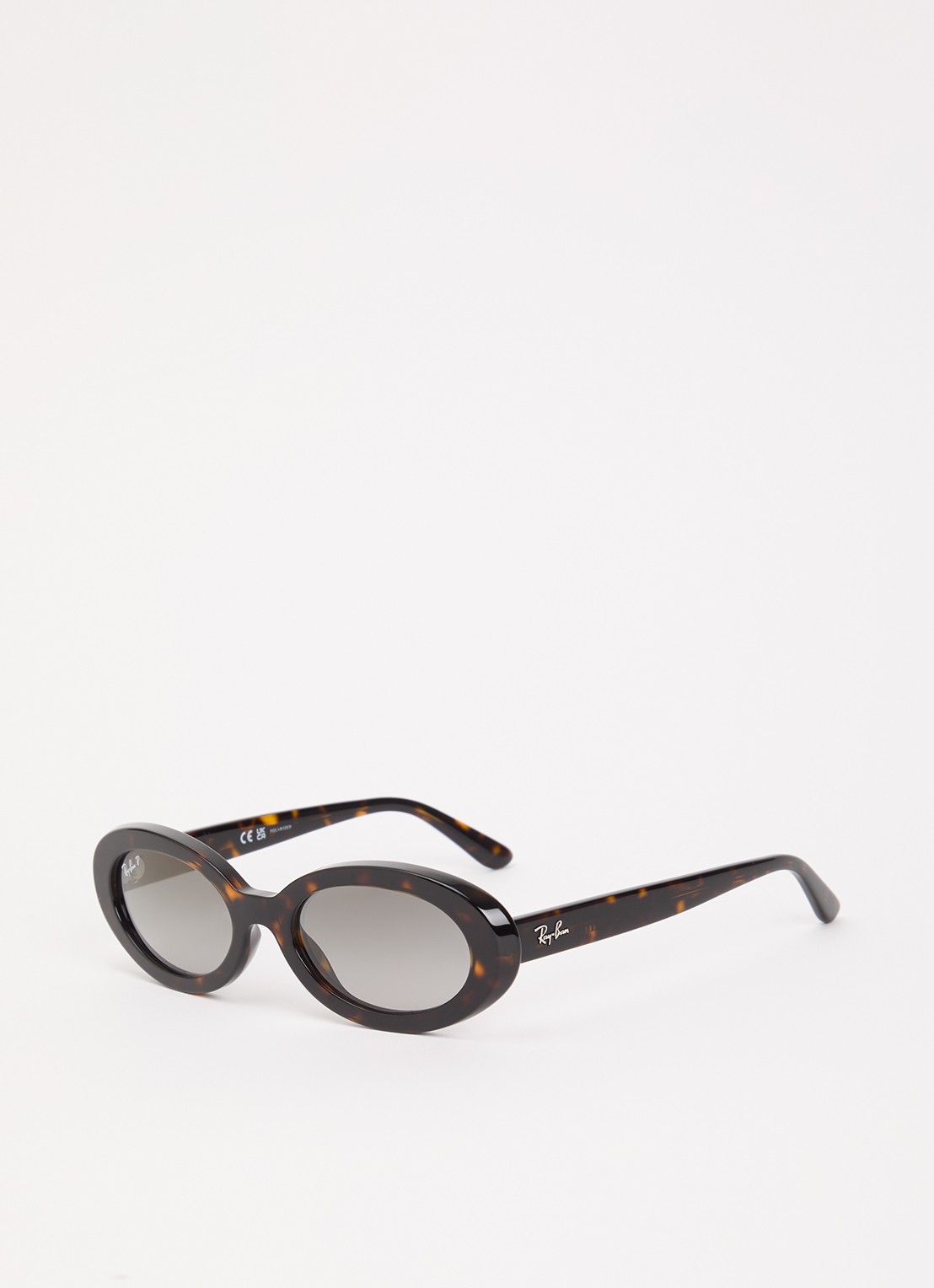 Ray-Ban Cat Eye zonnebril gepolariseerd RB2223 - voorkant donkerbruin