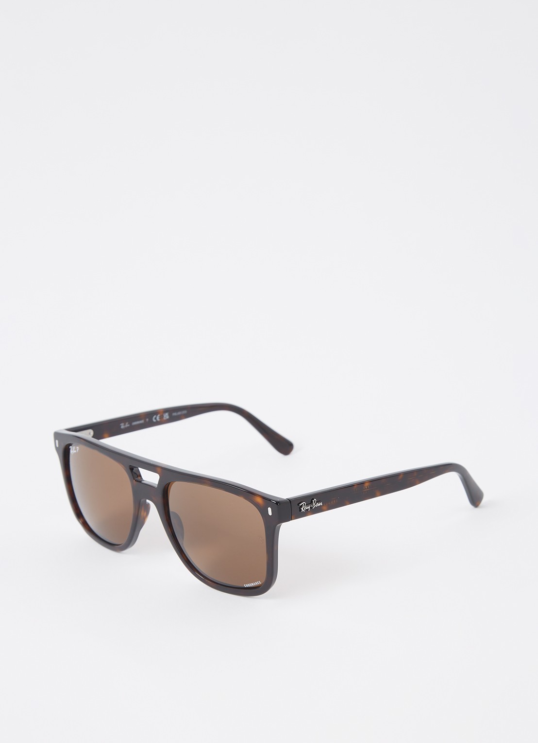 Ray-Ban Chromance zonnebril gepolariseerd RB2213CH  - voorkant 4 donkerbruin