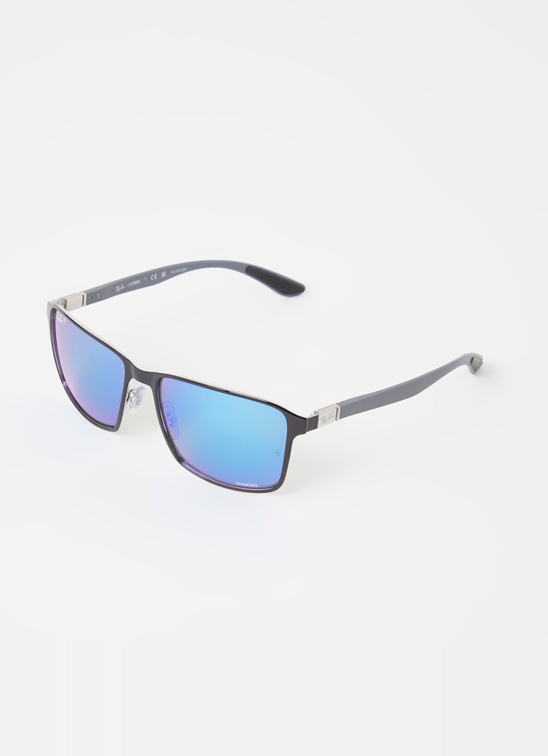 Ray-Ban Chromance zonnebril gepolariseerd RB3721CH - voorkant zwart