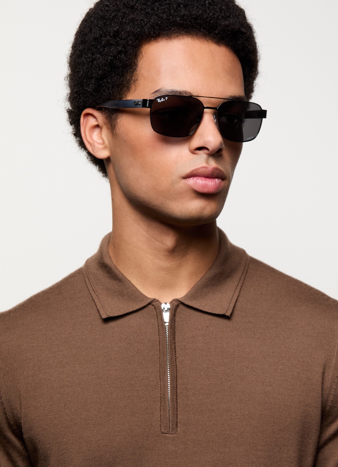 Ray-Ban Chromance zonnebril gepolariseerd RB3751CH - voorkant 2 zwart