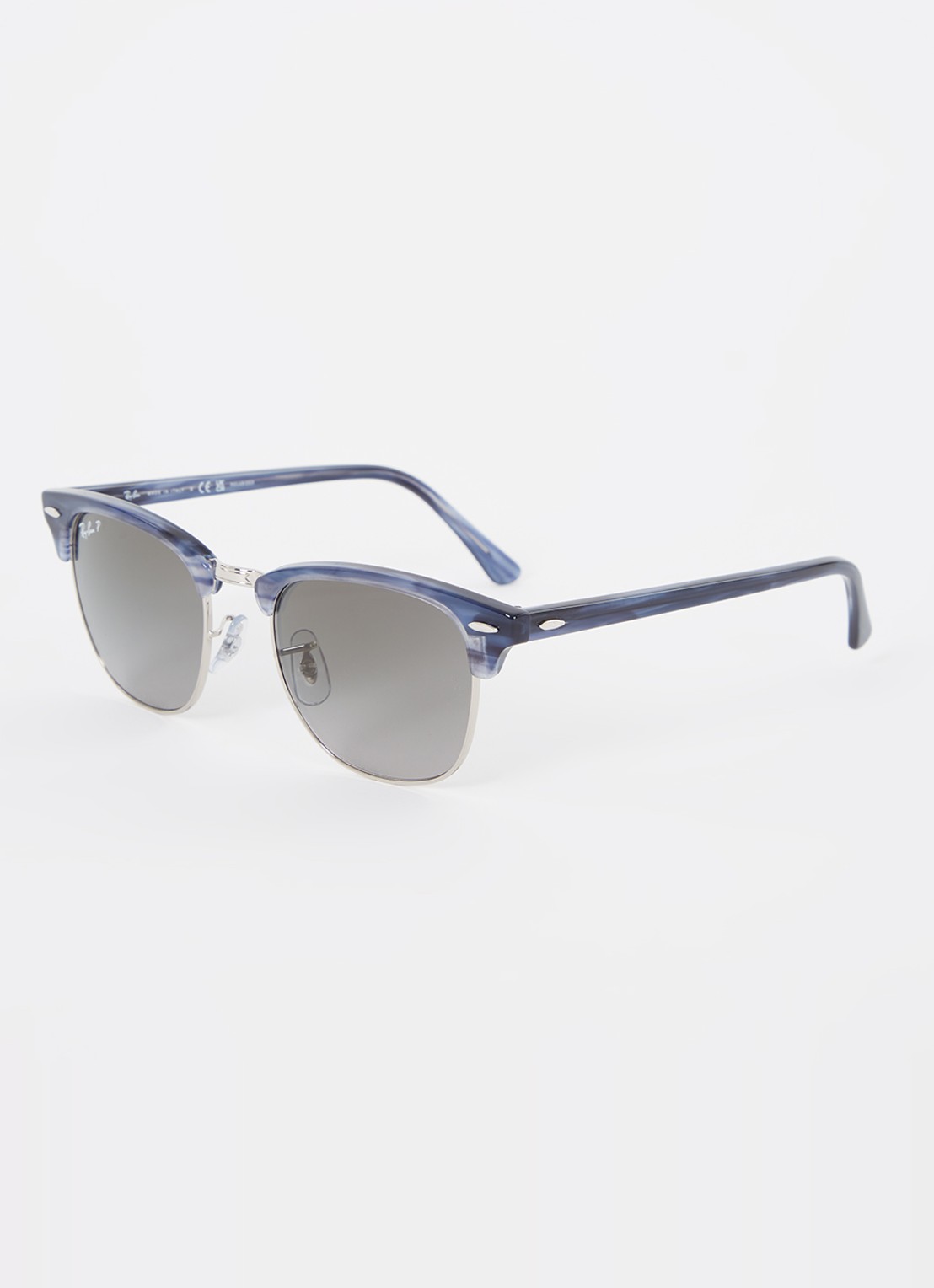 Ray-Ban Clubmaster zonnebril gepolariseerd RB3016 - voorkant donkerblauw