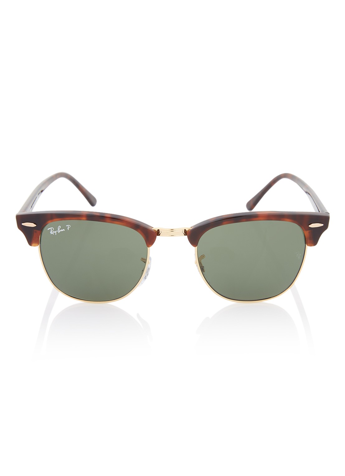 Ray-Ban Clubmaster zonnebril RB3016 - voorkant 2 bruin