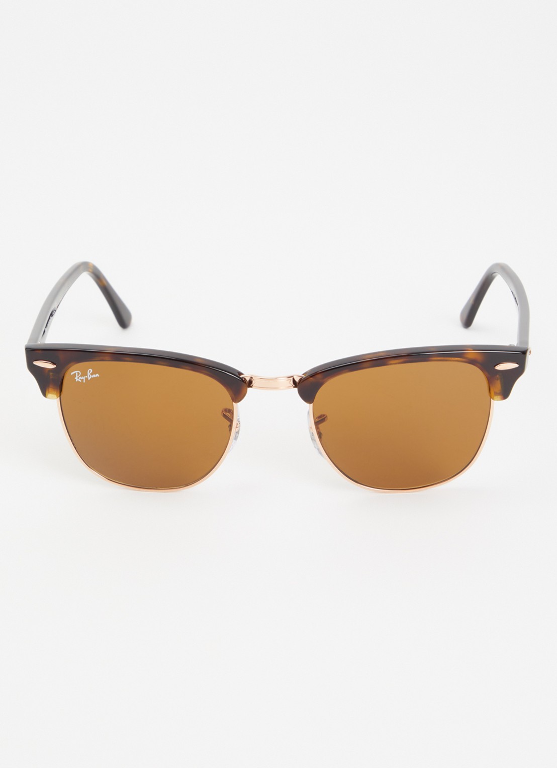 Ray-Ban Clubmaster zonnebril RB3016 - detail 2 donkerbruin