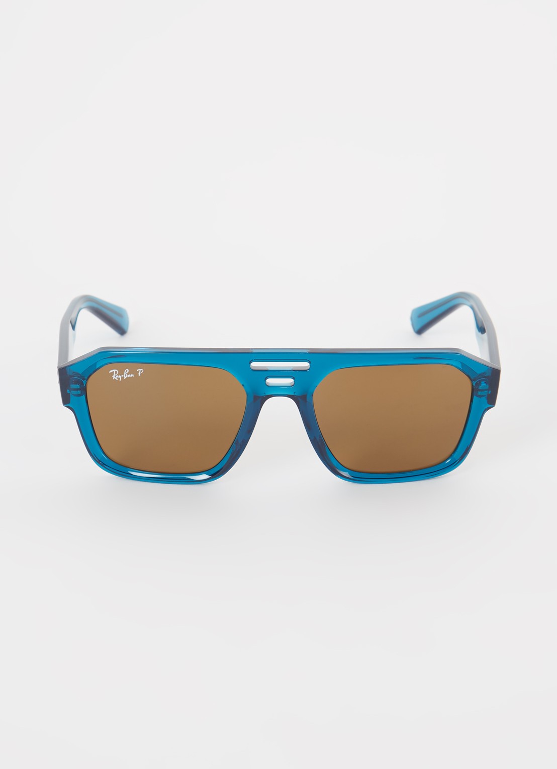 Ray-Ban Corrigan zonnebril gepolariseerd RB4397  - detail blauw