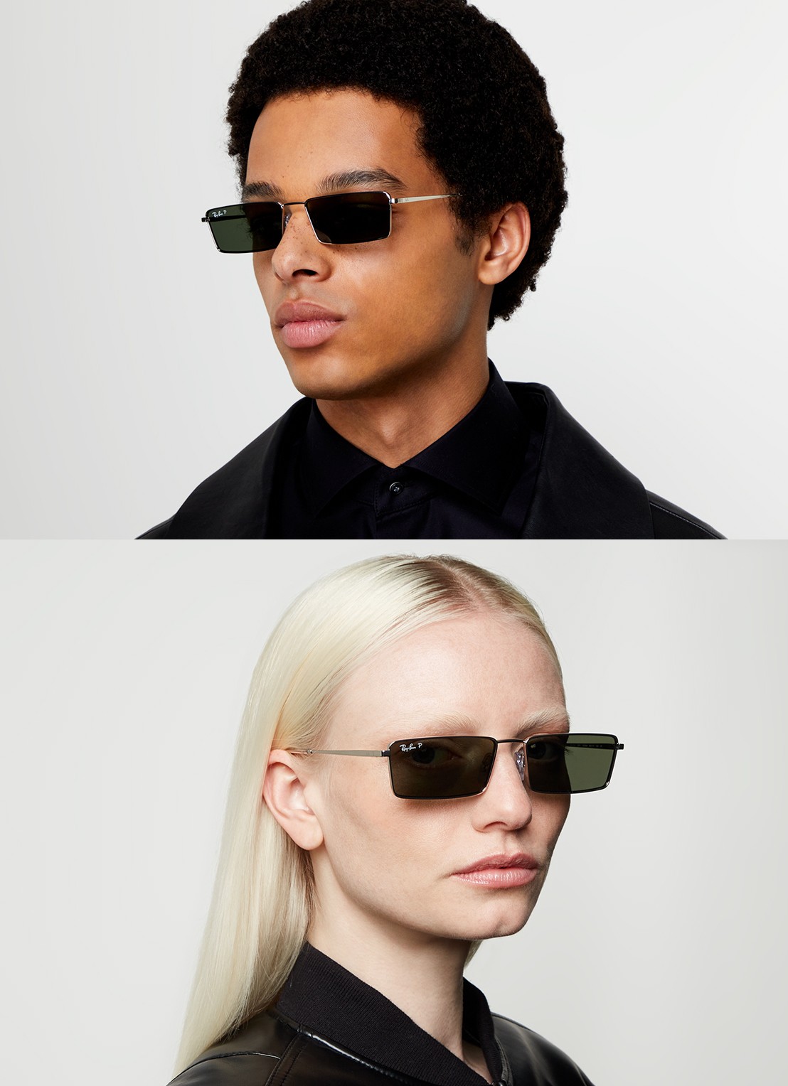 Ray-Ban Emy zonnebril gepolariseerd RB3741 - voorkant 5 zilver