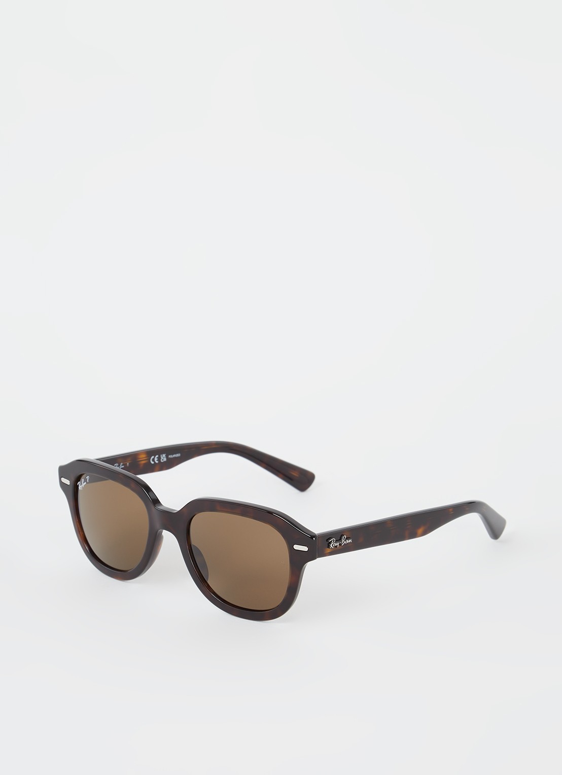 Ray-Ban Erik zonnebril gepolariseerd RB4398  - voorkant lichtbruin