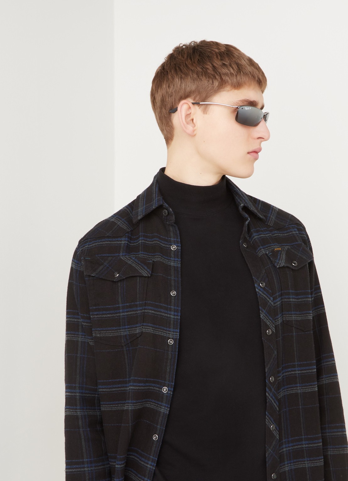 Ray-Ban Herenzonnebril Gepolariseerd RB3183 - voorkant 2 zilver