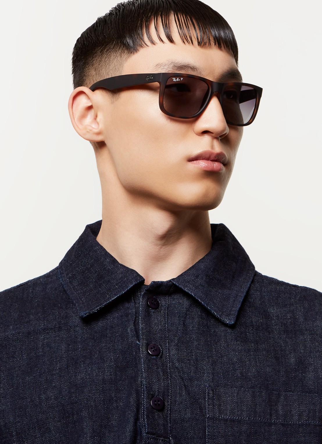 Ray-Ban Justin zonnebril gepolariseerd RB4165 - voorkant 2 donkerbruin