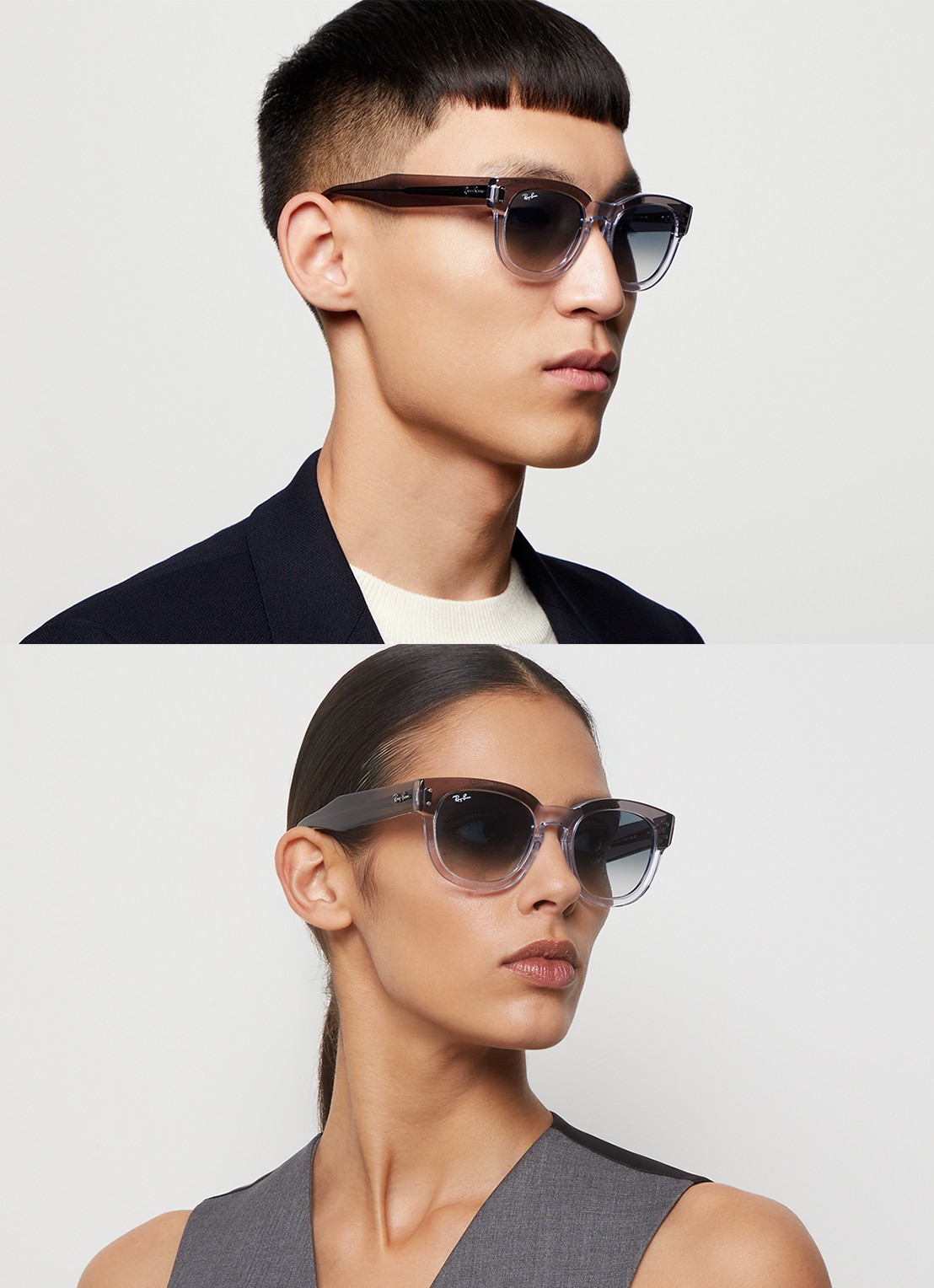 Ray-Ban Mega Hawkeye zonnebril RB0298S - voorkant 5 middengrijs