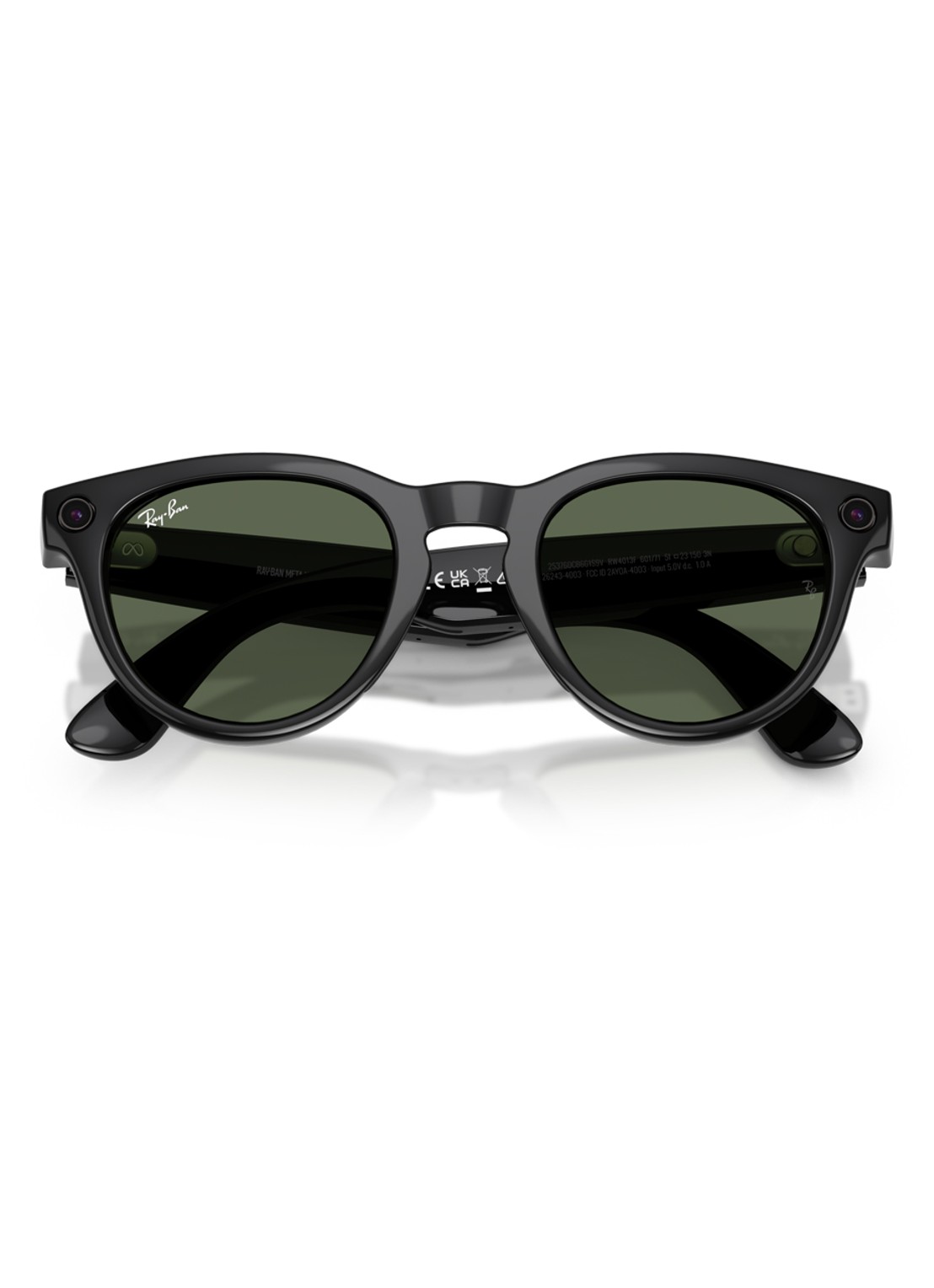 Ray-Ban Meta Low Bridge Fit Headliner zonnebril RW4013F - detail 4 zwart-01