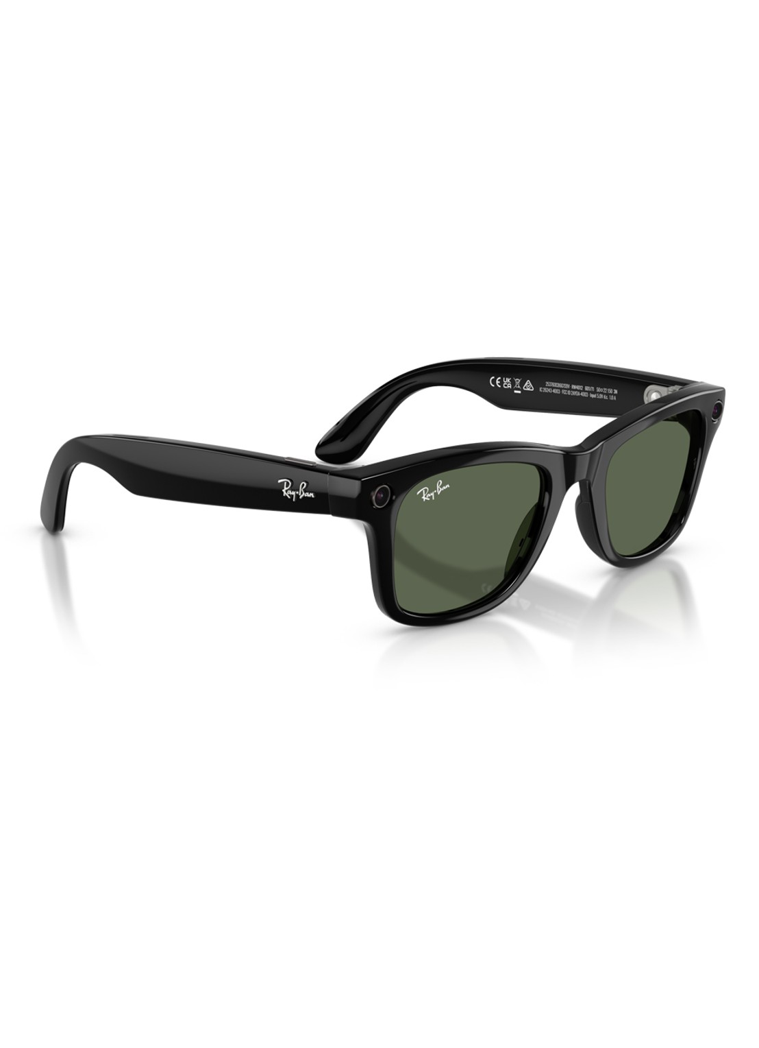 Ray-Ban Meta Wayfarer zonnebril RW4012 - voorkant zwart-05