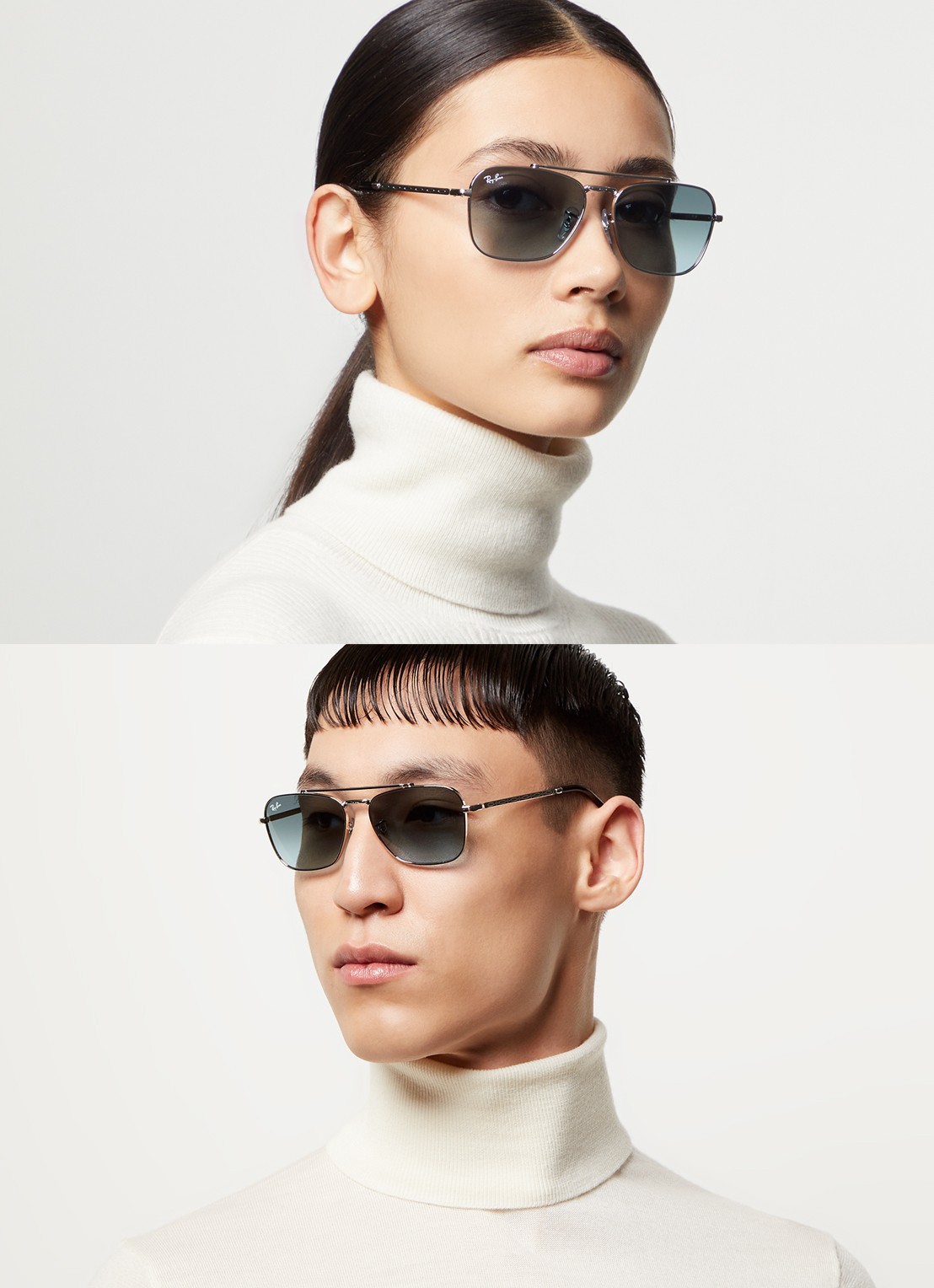 Ray-Ban New Caravan zonnebril RB3636 - voorkant 2 zilver