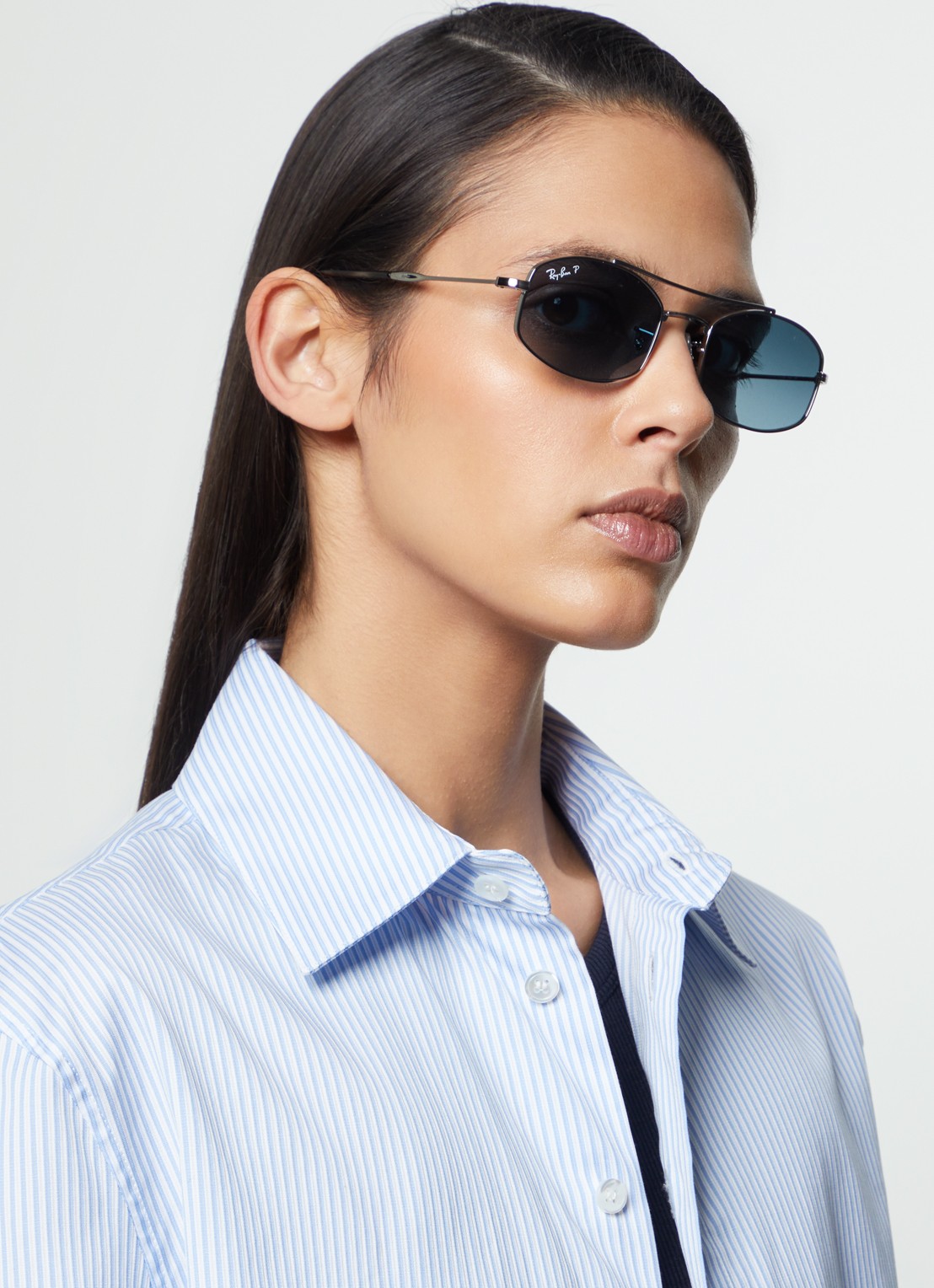 Ray-Ban Piloten zonnebril gepolariseerd RB3719 - voorkant 2 zilver