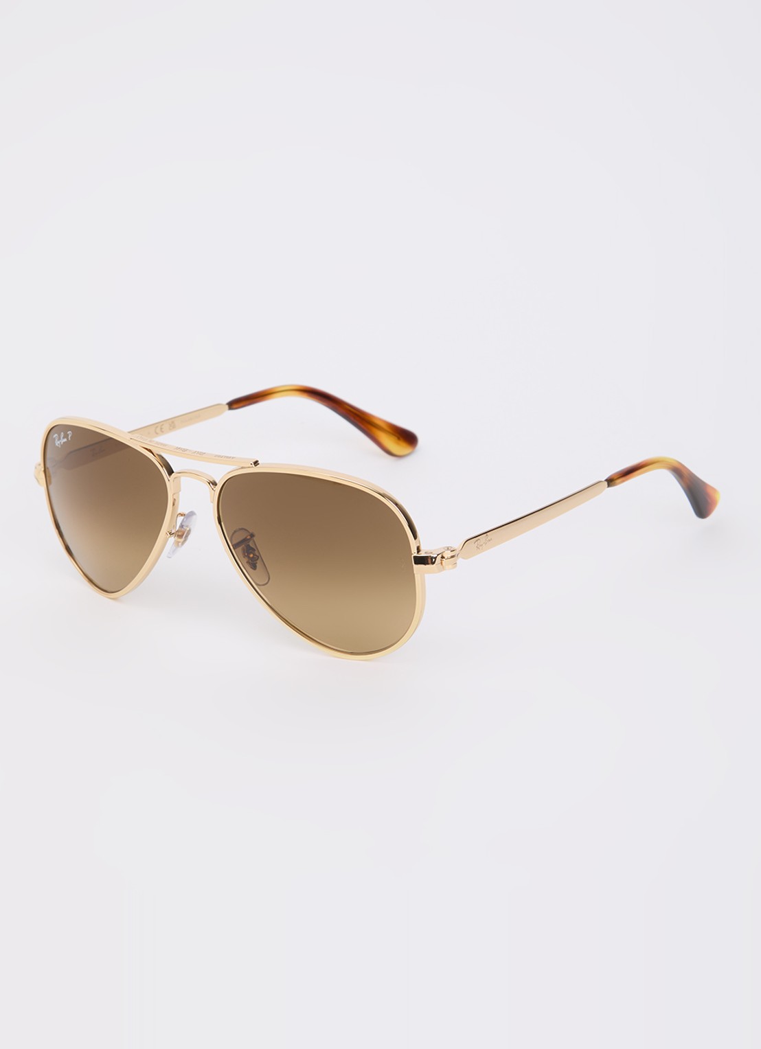 Ray-Ban Piloten zonnebril gepolariseerd RB3925 - voorkant goud