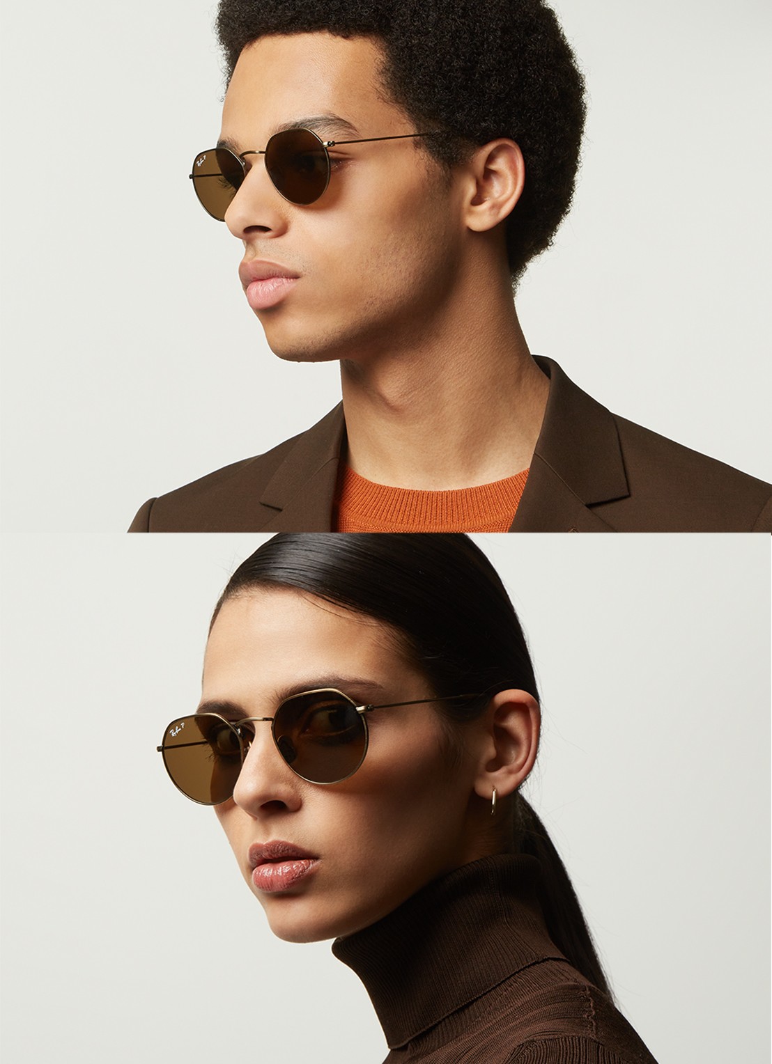 Ray-Ban Ray-Ban *RB8165  GLD MT GRY P - voorkant 5 goud