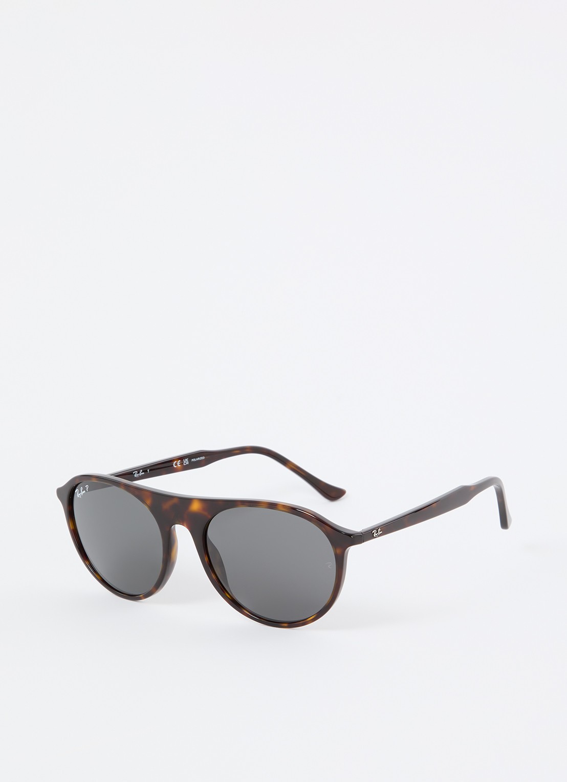 Ray-Ban Retro zonnebril gepolariseerd RB2215 - voorkant 4 bruin
