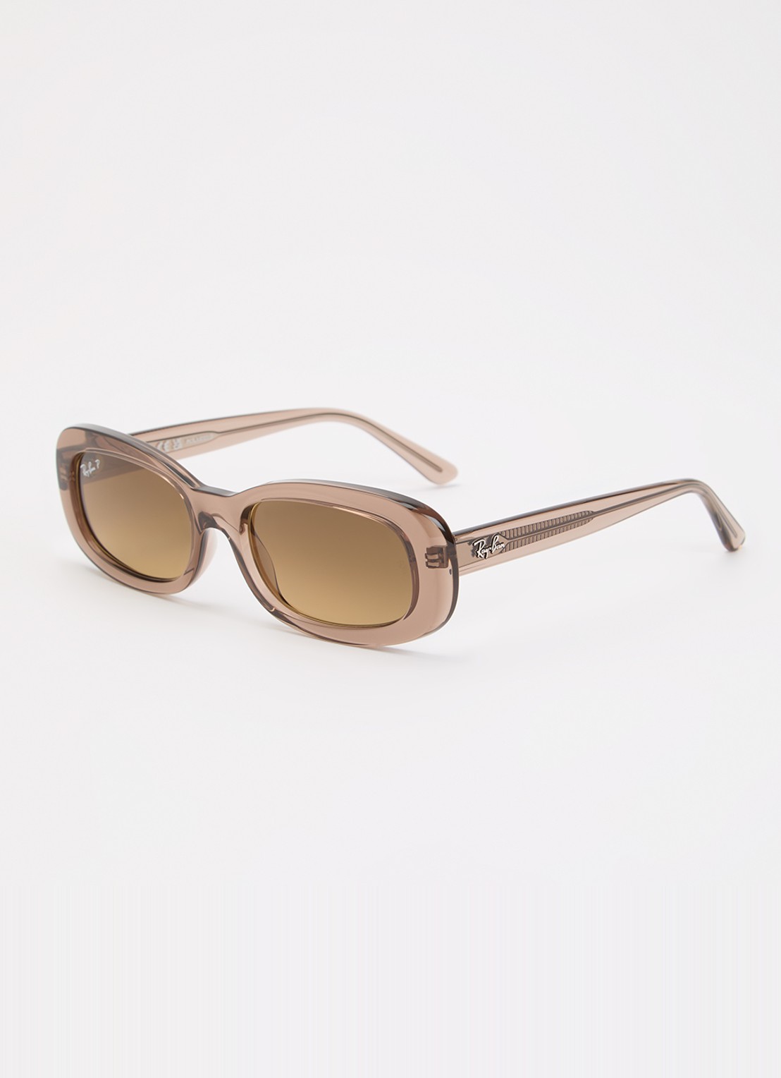 Ray-Ban Retro zonnebril gepolariseerd RB2221 - voorkant donkerbeige