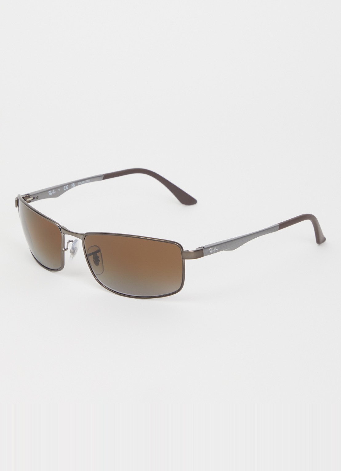 Ray-Ban Retro zonnebril gepolariseerd RB3498 - voorkant 4 zilver