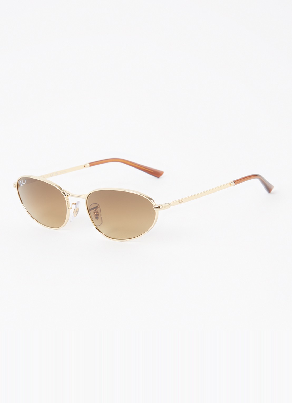 Ray-Ban Retro zonnebril gepolariseerd RB3734 - voorkant 4 goud