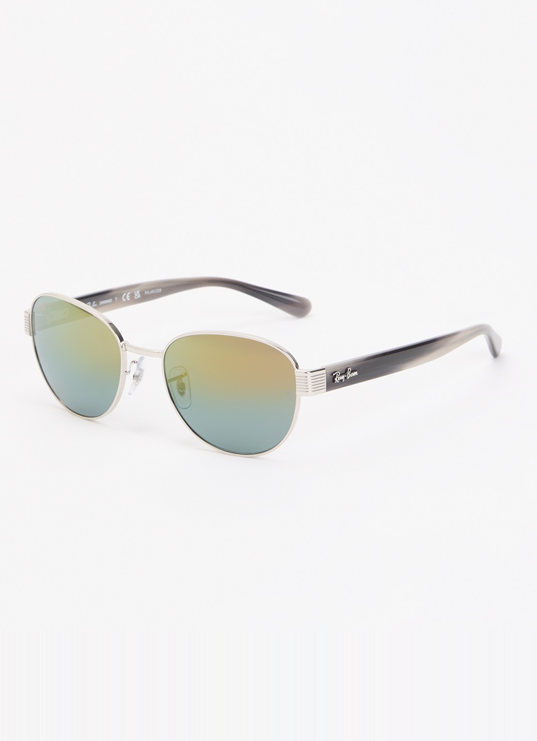 Ray-Ban Retro zonnebril gepolariseerd RB3766CH - voorkant 4 zilver